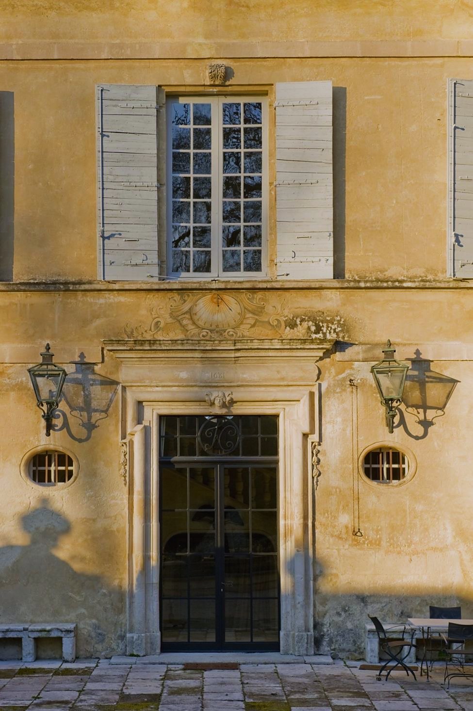 Seventeenth-century château façade in warm evening light